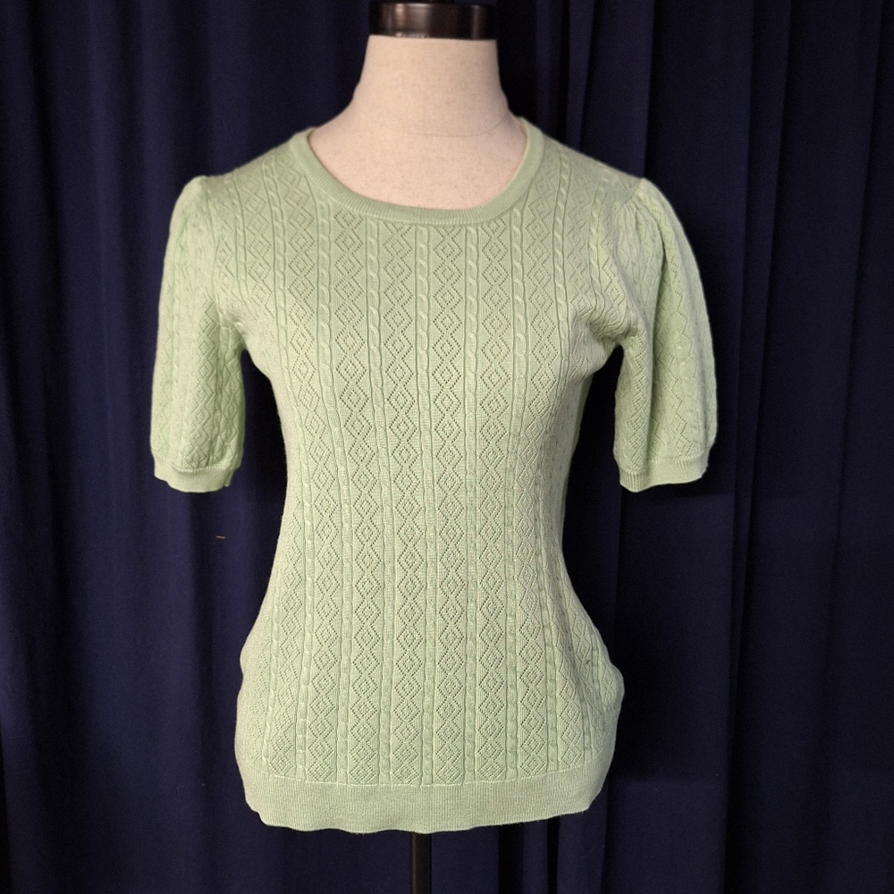 Adrianna Papell Crew Neck Cable Stitch Sweater, Medium, Style#AD1S302011, NWT